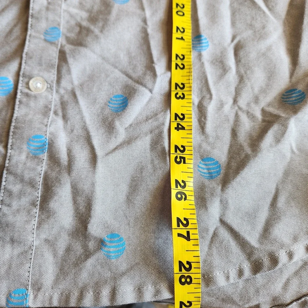 AT&T Employee Work Uniform Short Sleeve Button Down Shirt Logo Size M - Picture 6 of 8